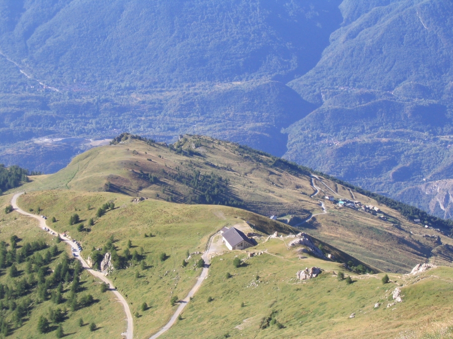 Rifugio La Riposa seen from above