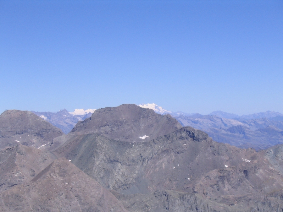View from Rocciamelone to Mont Blanc